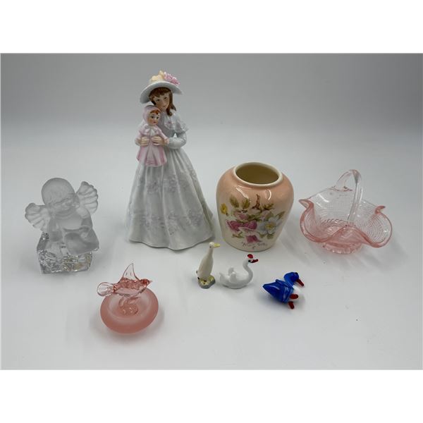 Vintage Collectibles: Spode Vase, Bone China Figurine, Goebel Crystal Angel, & More