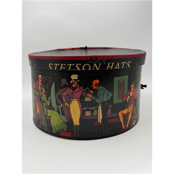 Vintage Stetson Hat Box With Great Graphics