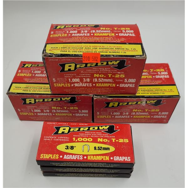 3x New Cases Of Arrow T-25 Staples