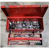 Image 1 : Tool Box With Assorted Tools: Sockets, Wrenches, & More