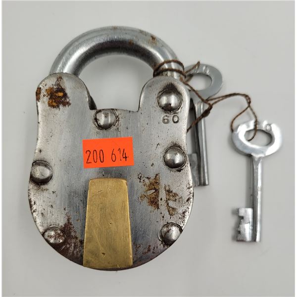Vintage Padlock With Key