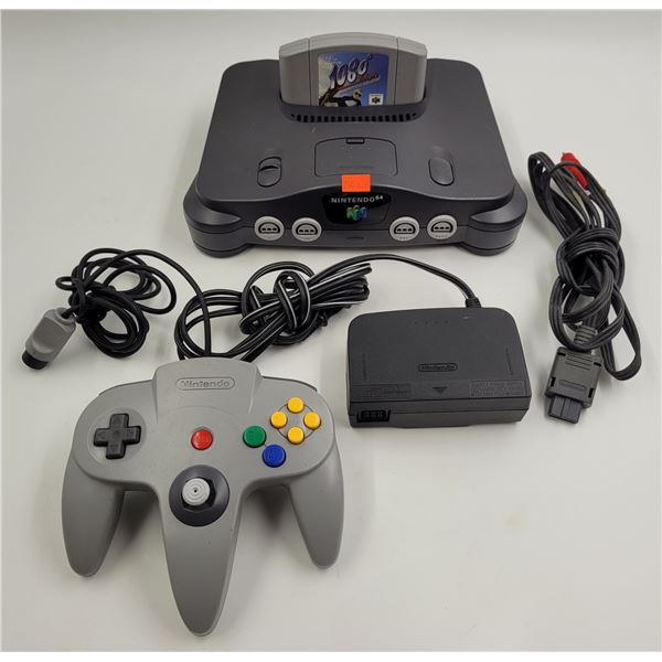 Vintage Nintendo 64 (N64) Console With 1 Controller, Power Cord, & 1080 Game