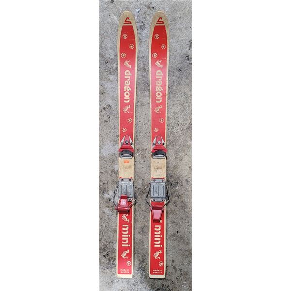 Pair Of Vintage Dragon Mini Made In Austria Skis