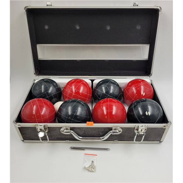 Vintage Bocce Ball Set With Carrying Case