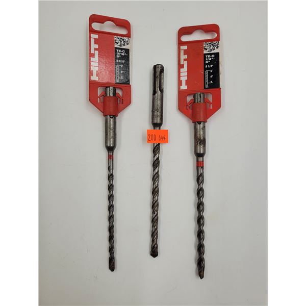3x Drill Bits: 2 Hilti TE-C 3/16 - 6"