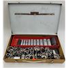 Image 1 : Vintage Metal Tool Box With Assorted Socket Heads