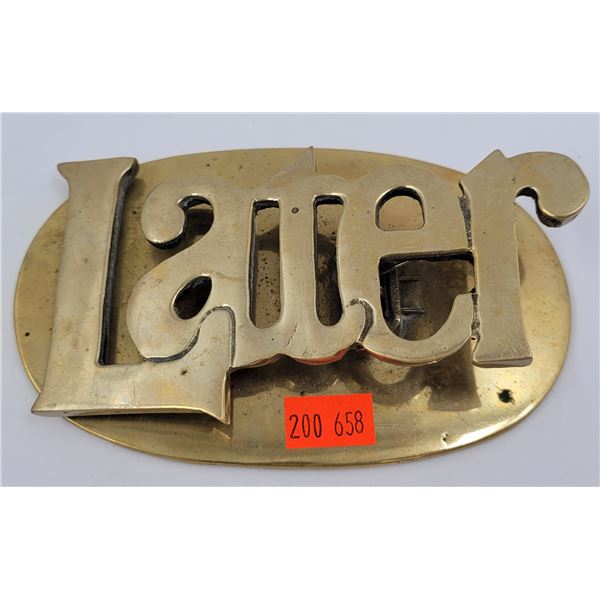 Brass "Later" Belt Buckle