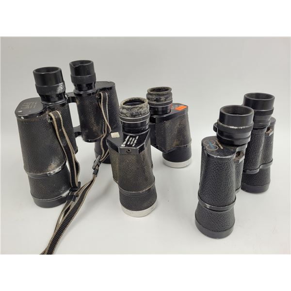 3x Vintage Binoculars : Bell & Howell 8 x 40, Consort 7 x 35, C.E.Z. 7 x 50