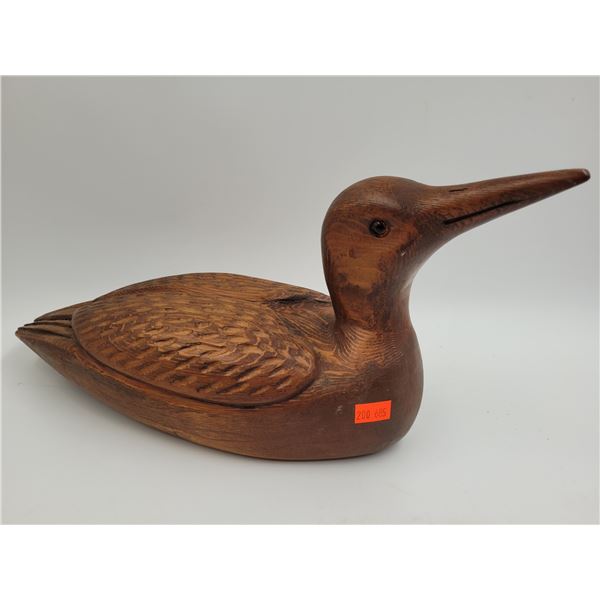 Vintage Artie Littleto Signed Hand Carved Wooden Duck