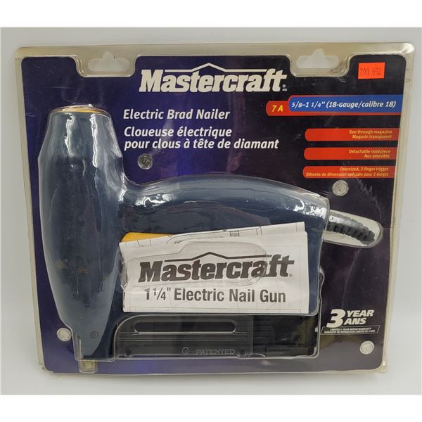 N.O.S. Mastercraft Electric Brad Nailer 18-Gauge