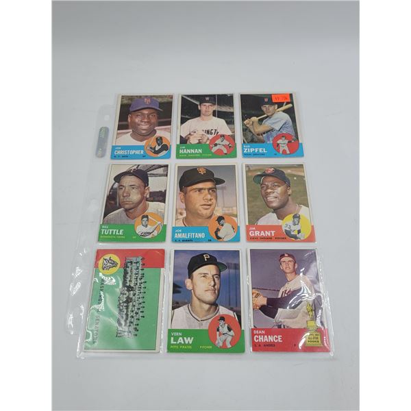 9x Vintage Baseball Cards: Vern Law, Dean Chance, Bill Tuttle, Jim Grant, Bud Zipfel, & More