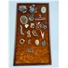 Image 1 : Assorted Brooches On Velvet Back Frame