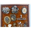 Image 2 : Assorted Brooches On Velvet Back Frame