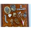 Image 3 : Assorted Brooches On Velvet Back Frame