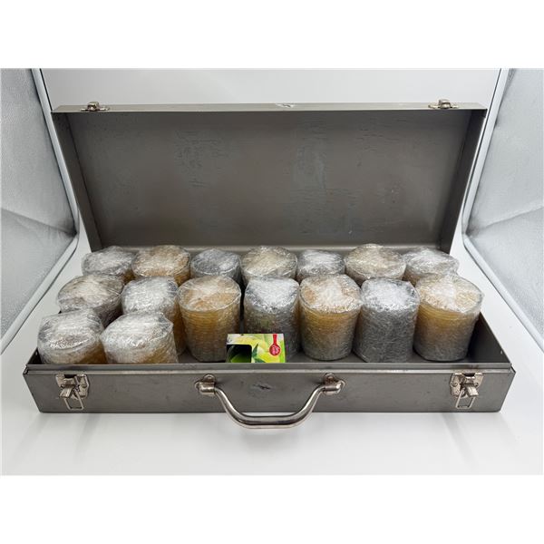 Vintage Metal Handled Case With Assorted Scented Candles