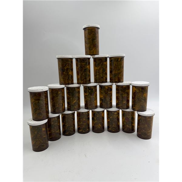 20x Pill Bottles Full Of Marbles