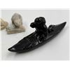 Image 4 : 5x Pearlite Figurines : Seals, Beaver, Inuit In Canoe, & Dog Sled