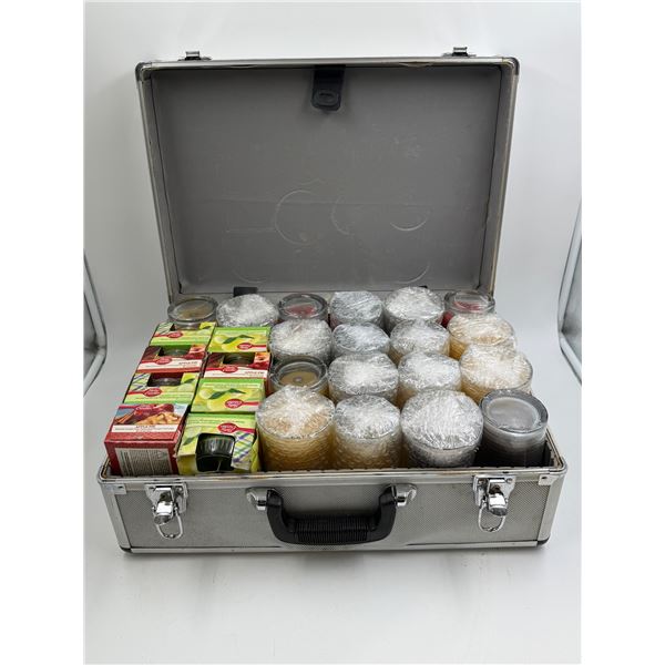 Metal Case With Assorted New Scented Candles