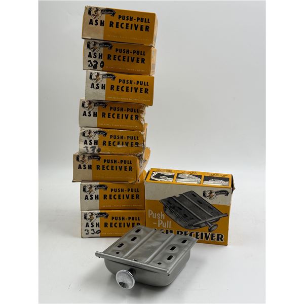 9x N.O.S Hollywood Push-Pull Car Ashtrays