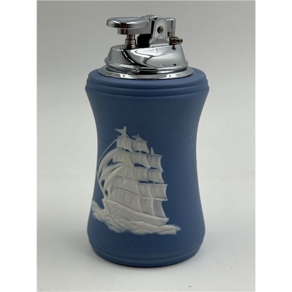 Vintage Japanese Made Wedgewood Style Table Lighter With Nautical Details