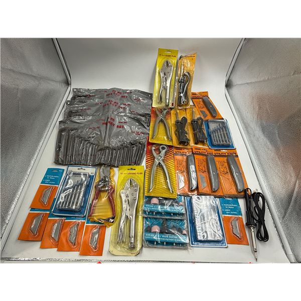 Mostly All N.O.S Tools: Allen Keys, Box Cutters, Box Cutter Blades, PLiers, Snips, & More