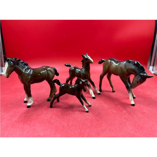 4x Vintage Beswick Horse Figurines (Assorted Sizes)