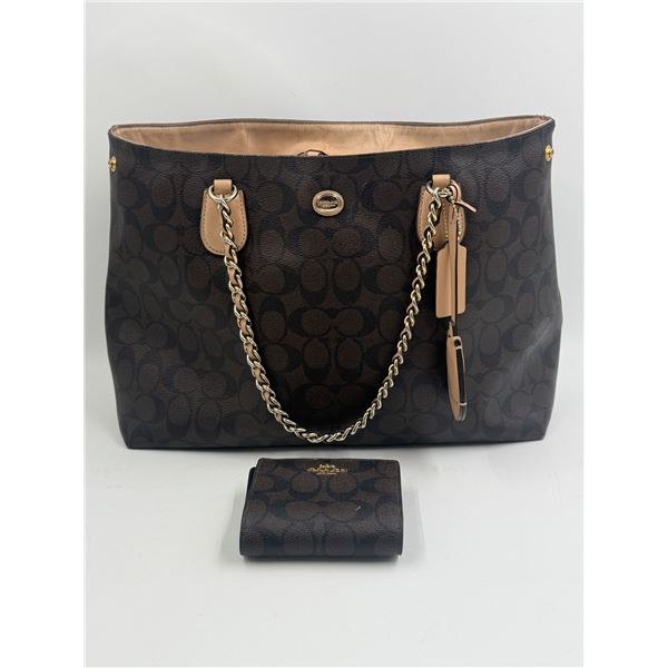 Authentic Coach Purse With Matching Bi-Fold Wallet