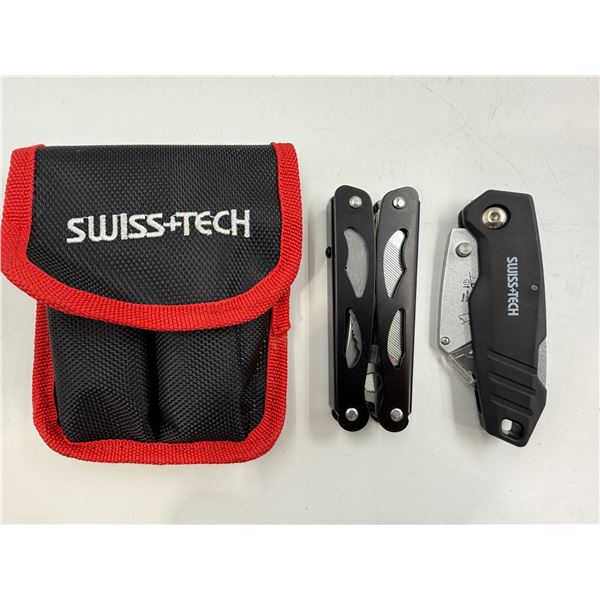 Swiss Tech Multi Tool Knife + Bi-Fold Knife