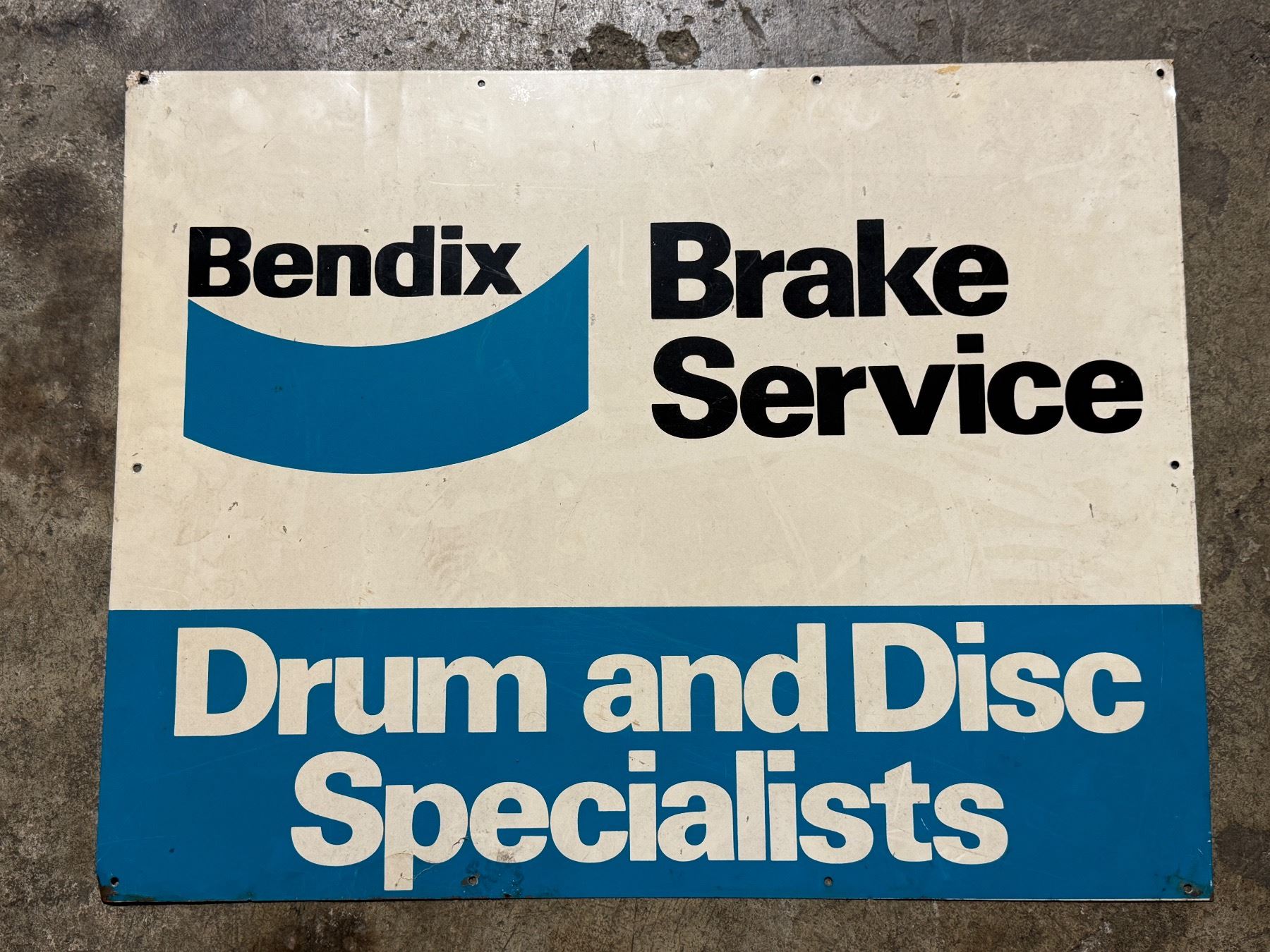 Vintage Bendix Brake Service Tin Sign