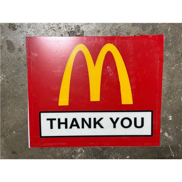 Vintage McDonalds Plastic Sign