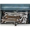 Image 3 : Vintage Metal Tool Box With Assorted Wrenches