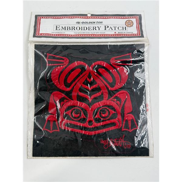 N.O.S. Golden Top Embroidery Patch - First Nations Frog