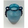 Image 2 : Gorgeous Sanded Glass Vase W/ Applied Handles
