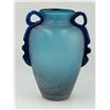 Image 3 : Gorgeous Sanded Glass Vase W/ Applied Handles