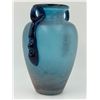 Image 4 : Gorgeous Sanded Glass Vase W/ Applied Handles