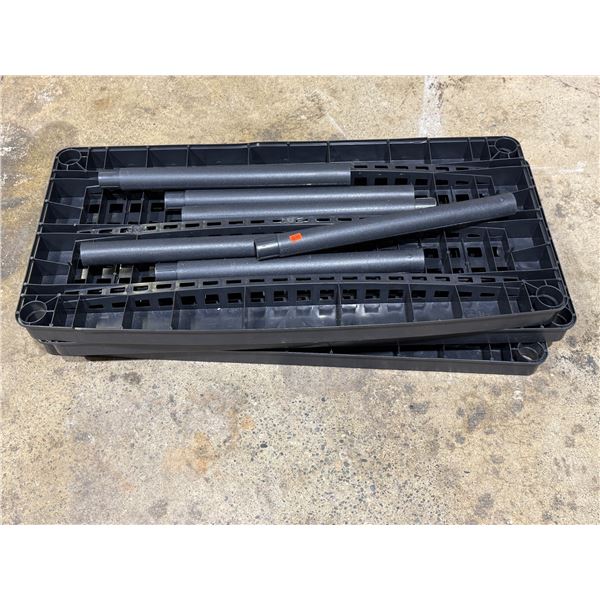 3-Tier Black Plastic Storage Shelf (Disassembled)