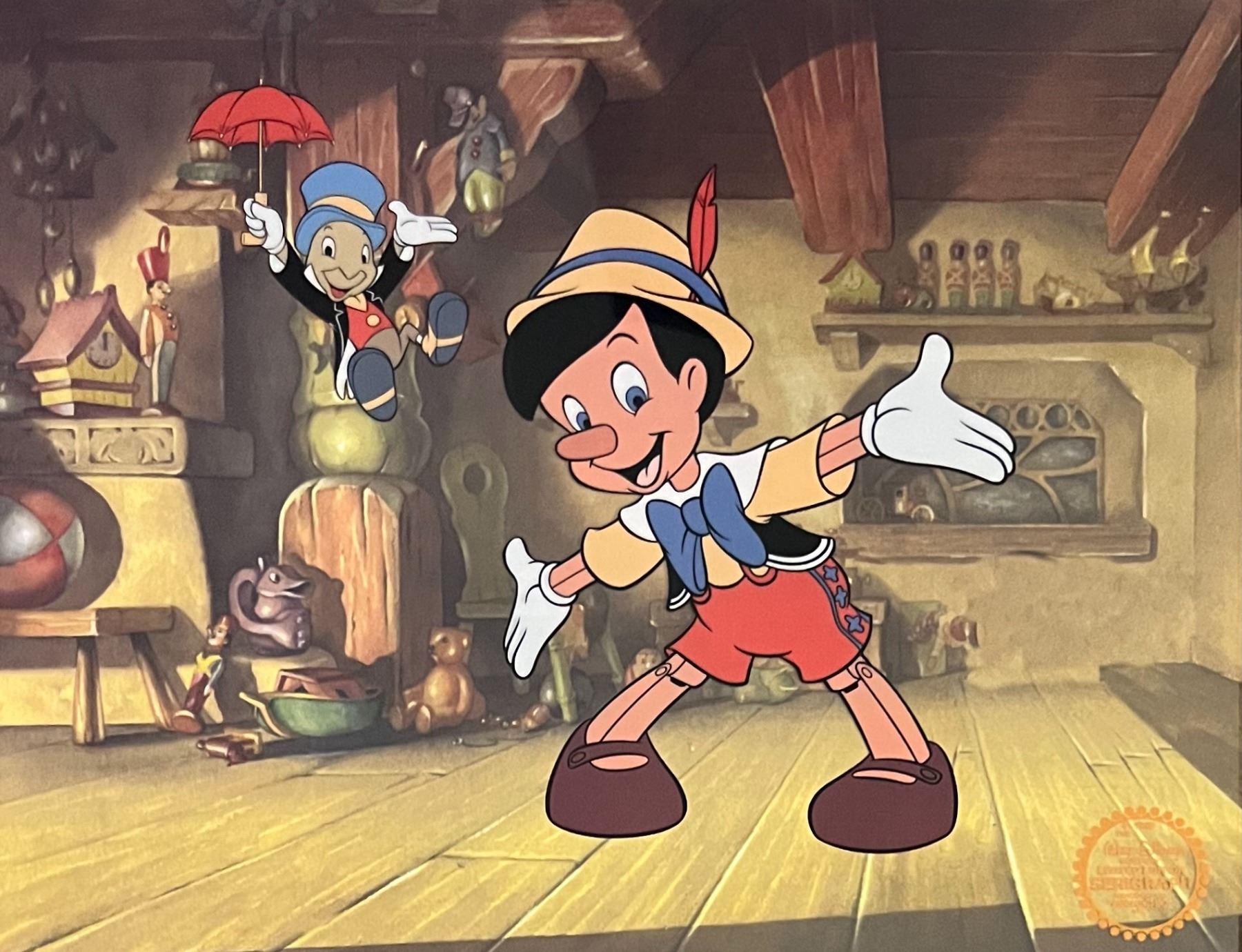 Disney PINOCCHIO Limited Edition Sericel Animation Art