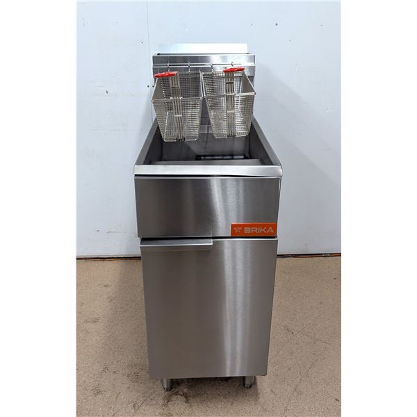 New Air Brika BFR-40LPG 40lb Floor Tube Fired Gas Fryer - 471/R7FL