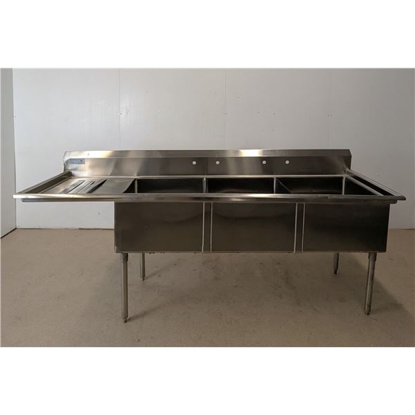 Thorinox  24" x 24" x 14" Tub Sink W/Left Drain Board - DX84/R4FL