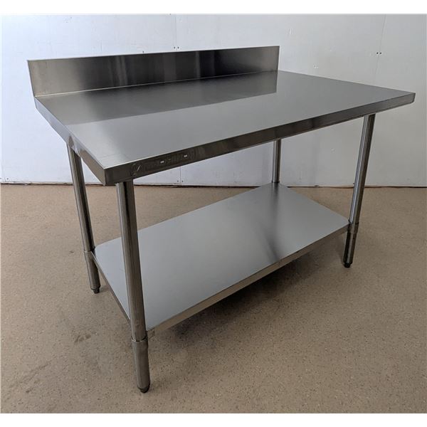 48" x 30" Stainless Steel Work Table W/Backsplash - DX68/L9FL
