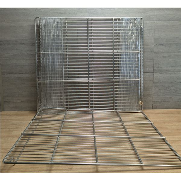 23-1/2" x 22" Turbo Air Stainless Steel Wire Shelves - Lot of 17 - FtF