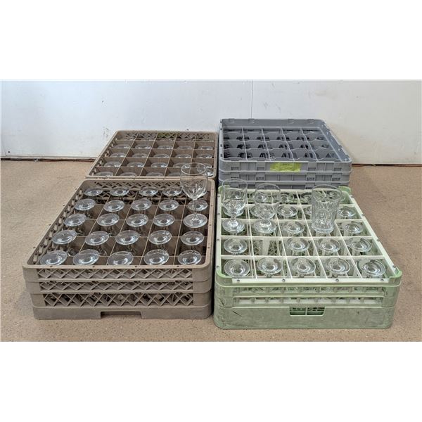 Assorted Glasses & Dishwasher Racks - Lot of Approx. 125pcs - HB2/PALLET-R3FL