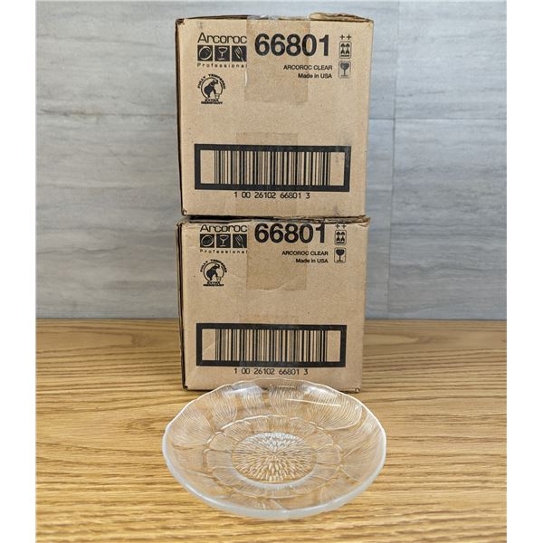 5-1/2" Arcoroc Fleur Glass Plates - Lot of 144 (6 Cases) - R9-2