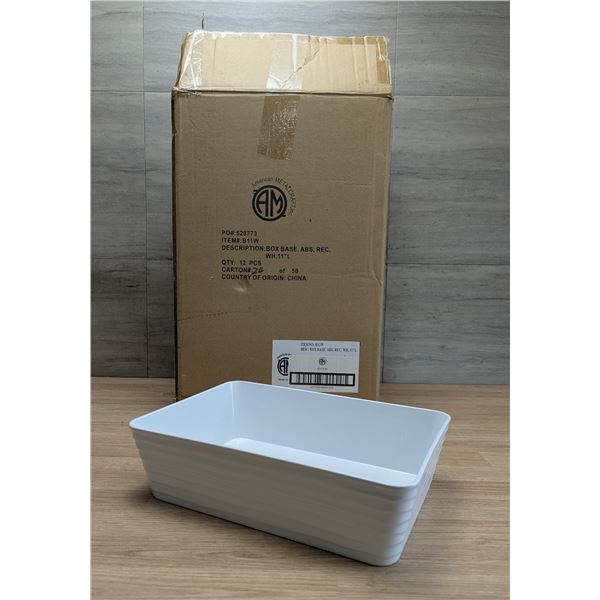 Del Mar 3qt Rectangular White Serving Dishes - Lot of 12 (1 Case) - CC2