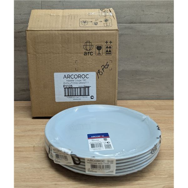 Arcoroc Evolutions 7-3/8" Granite Coupe Plates - Lot of 18 - FtB