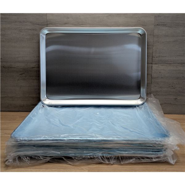 13" x 18" Aluminum Bun Pan Sheets, Omcan 39530 - Lot of 8 - FtD