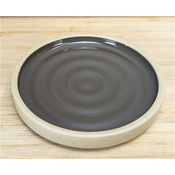 4" Geode Gray Stoneware Plates, Arcoroc FK988 - Lot of 24 - L11-1