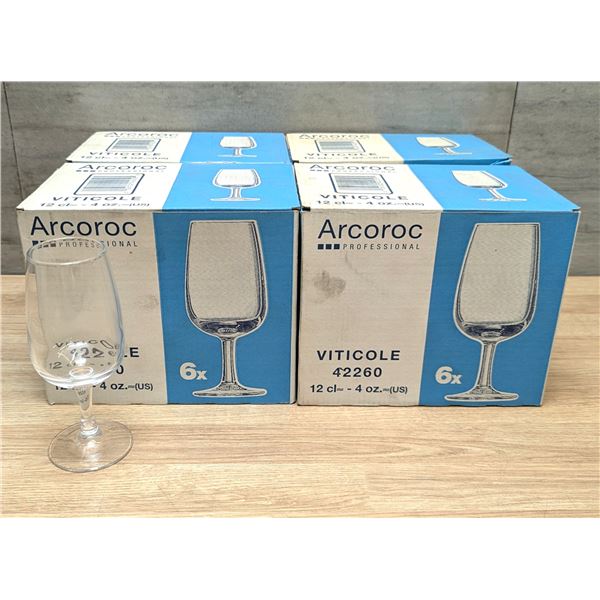 Arcoroc 4oz Viticole Wine Glasses - Lot of 23 - 42260/Ft2