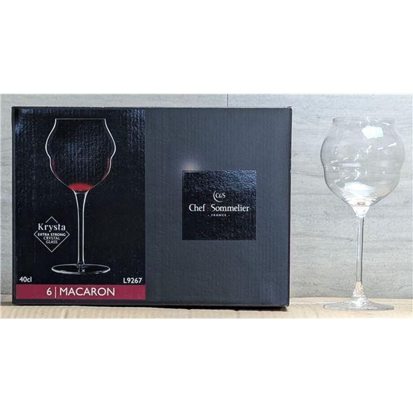 13.5oz Macaron Wine Glasses, Arcoroc L9267 - Lot of 6 - Ft2