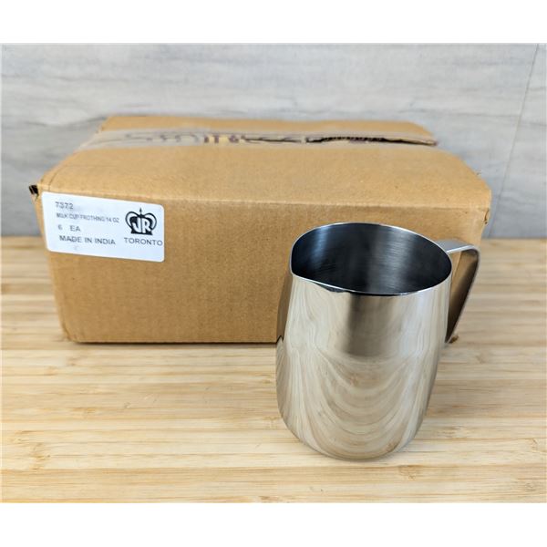 12oz Frothing Pitchers - Lot of 6  - JR 7372/Ft2